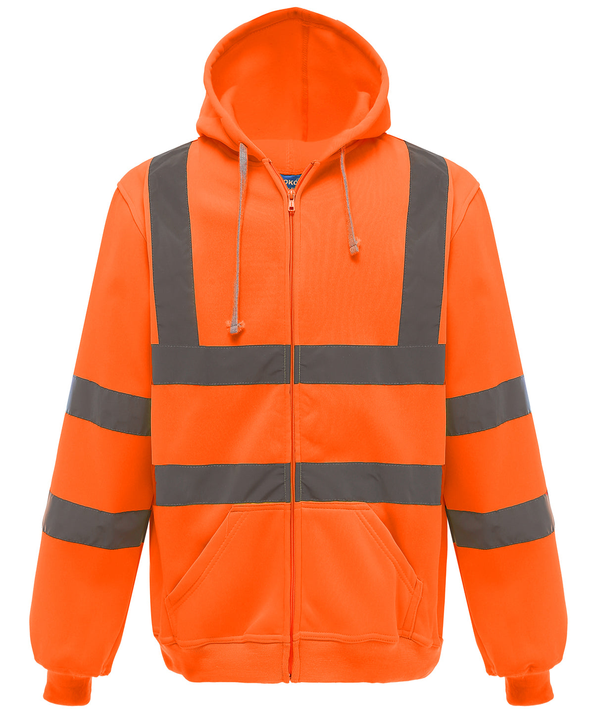Hi-vis zip hoodie (HVK07) - Orange