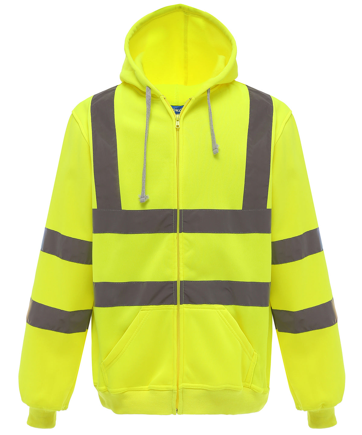Hi-vis zip hoodie (HVK07) - Yellow