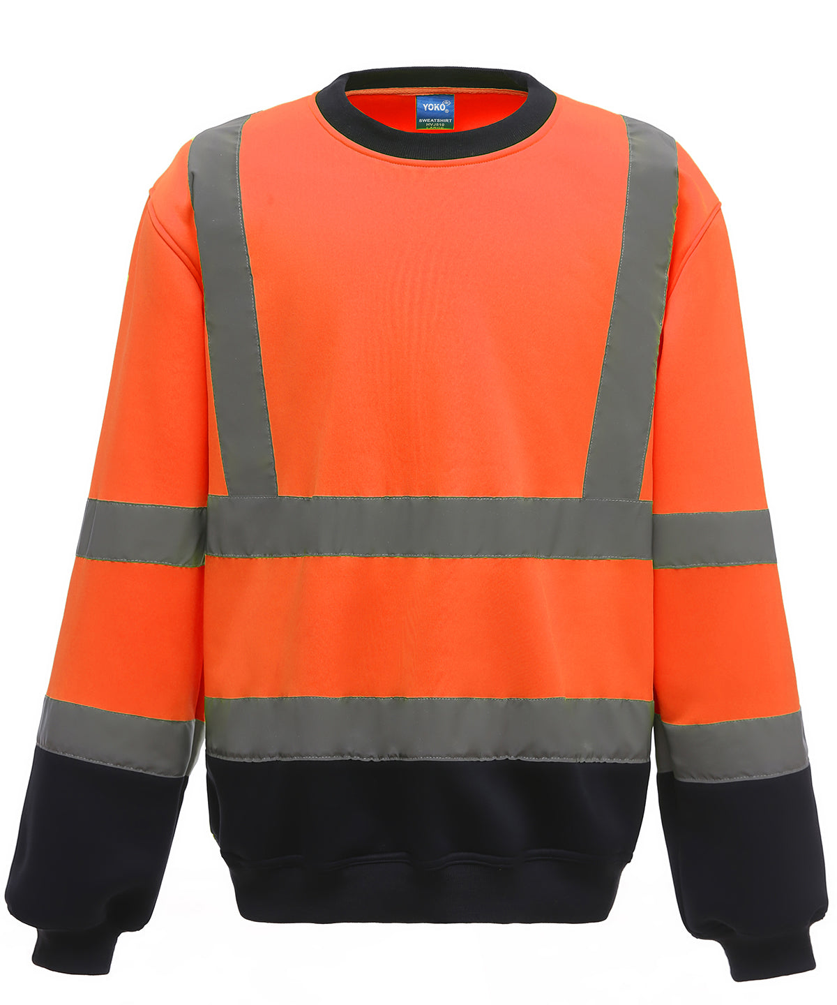 Hi-vis sweatshirt (HVJ510) - Orange/Navy