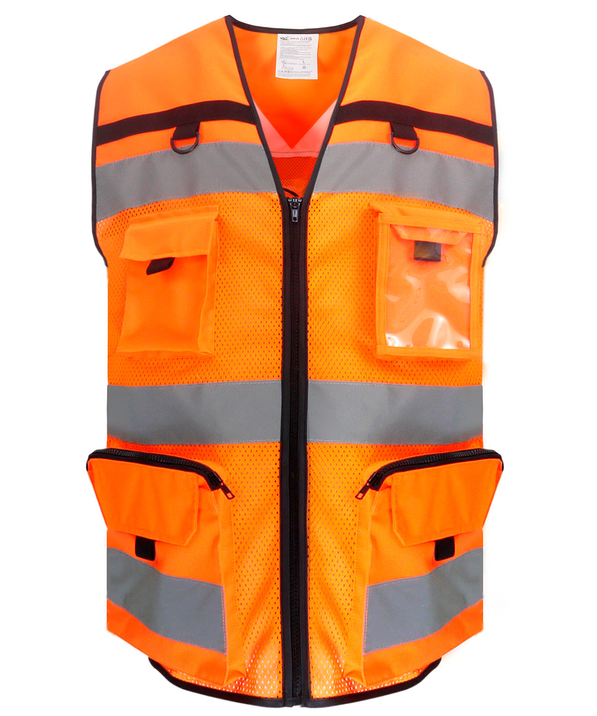 Hi-vis ripstop tool vest (HVW108) - Hi-vis Orange Mesh