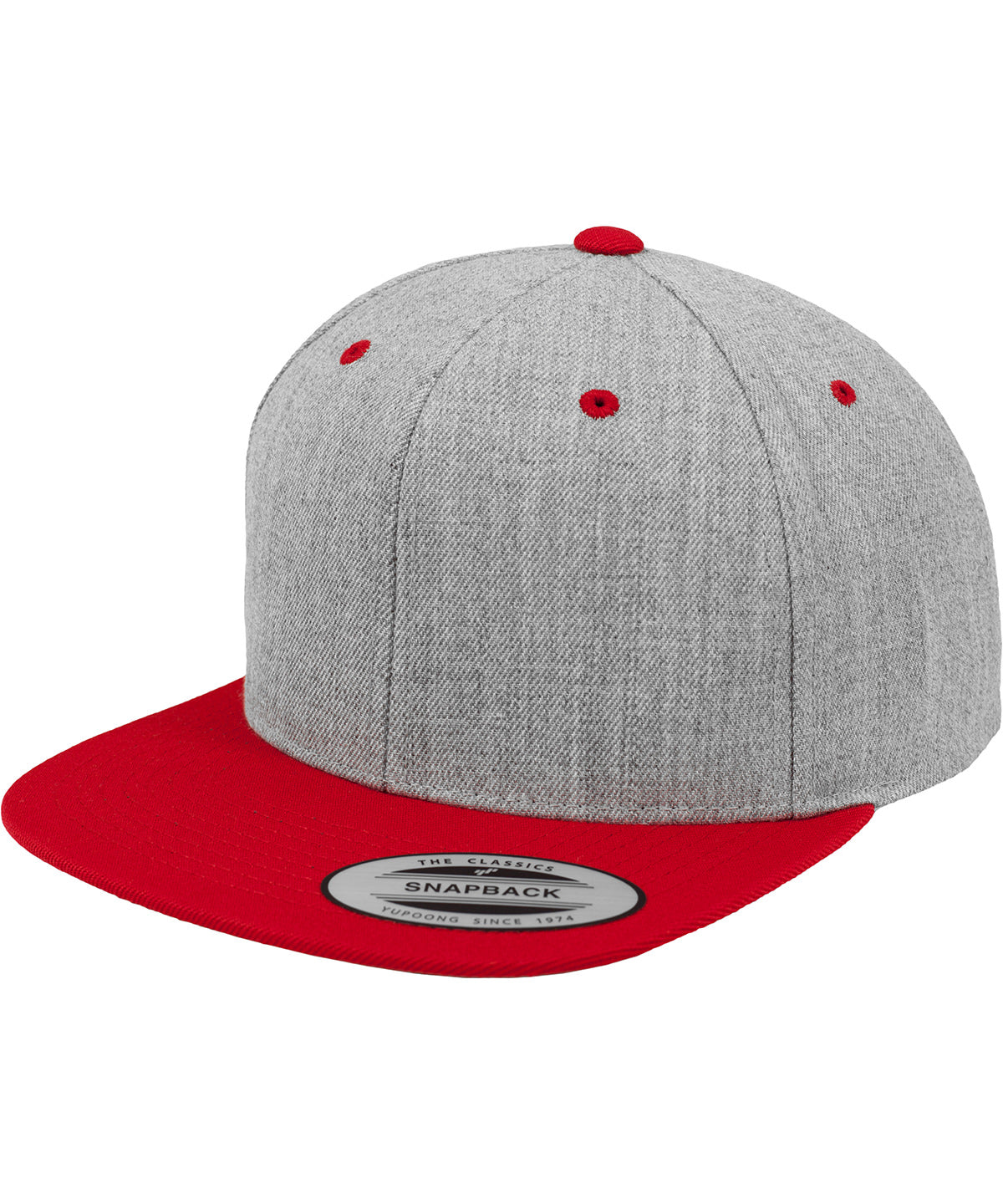 The classic snapback 2-tone  (6089MT) - Heather/Red