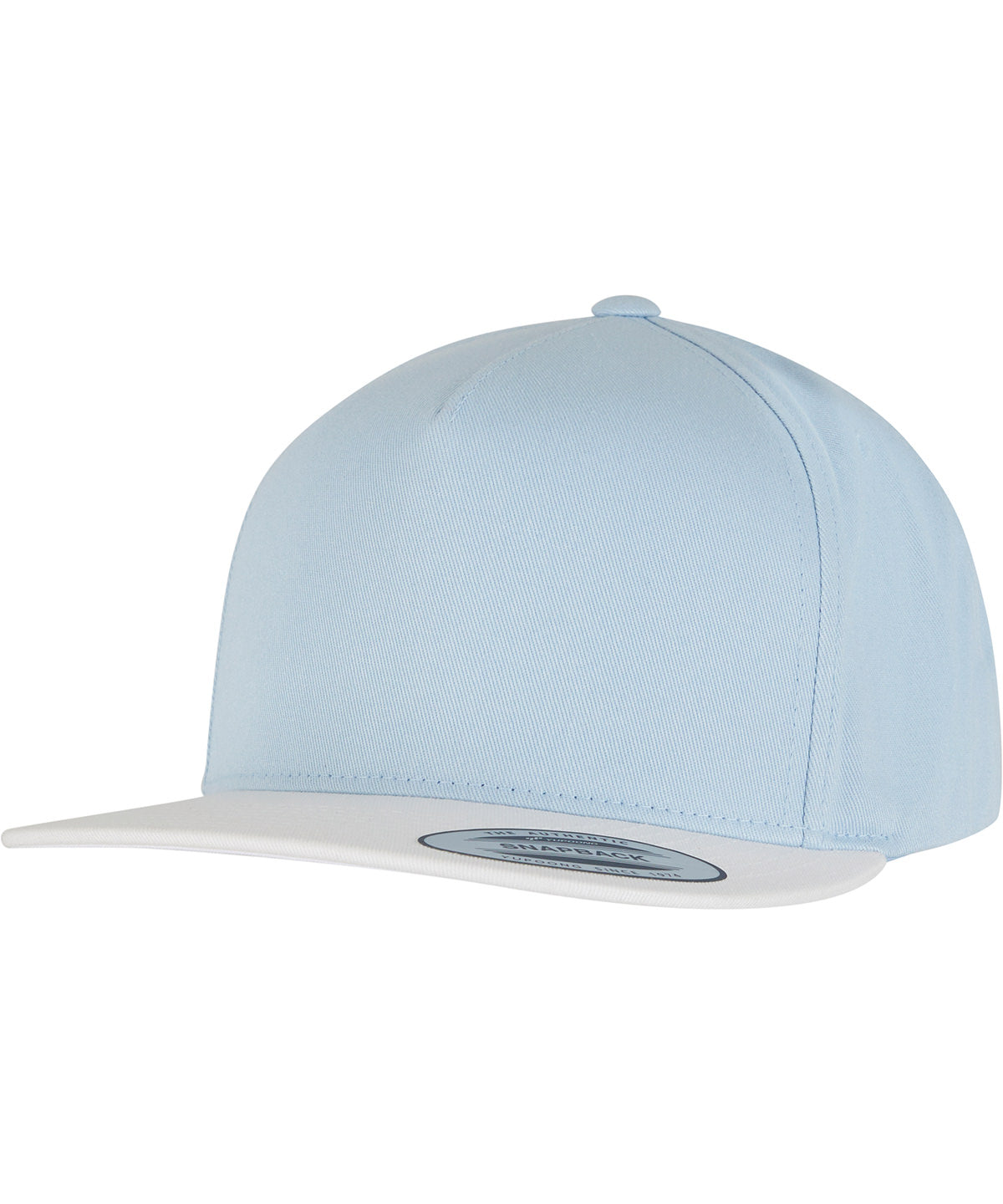 Classic 5-panel snapback (6007) - Light Blue/White
