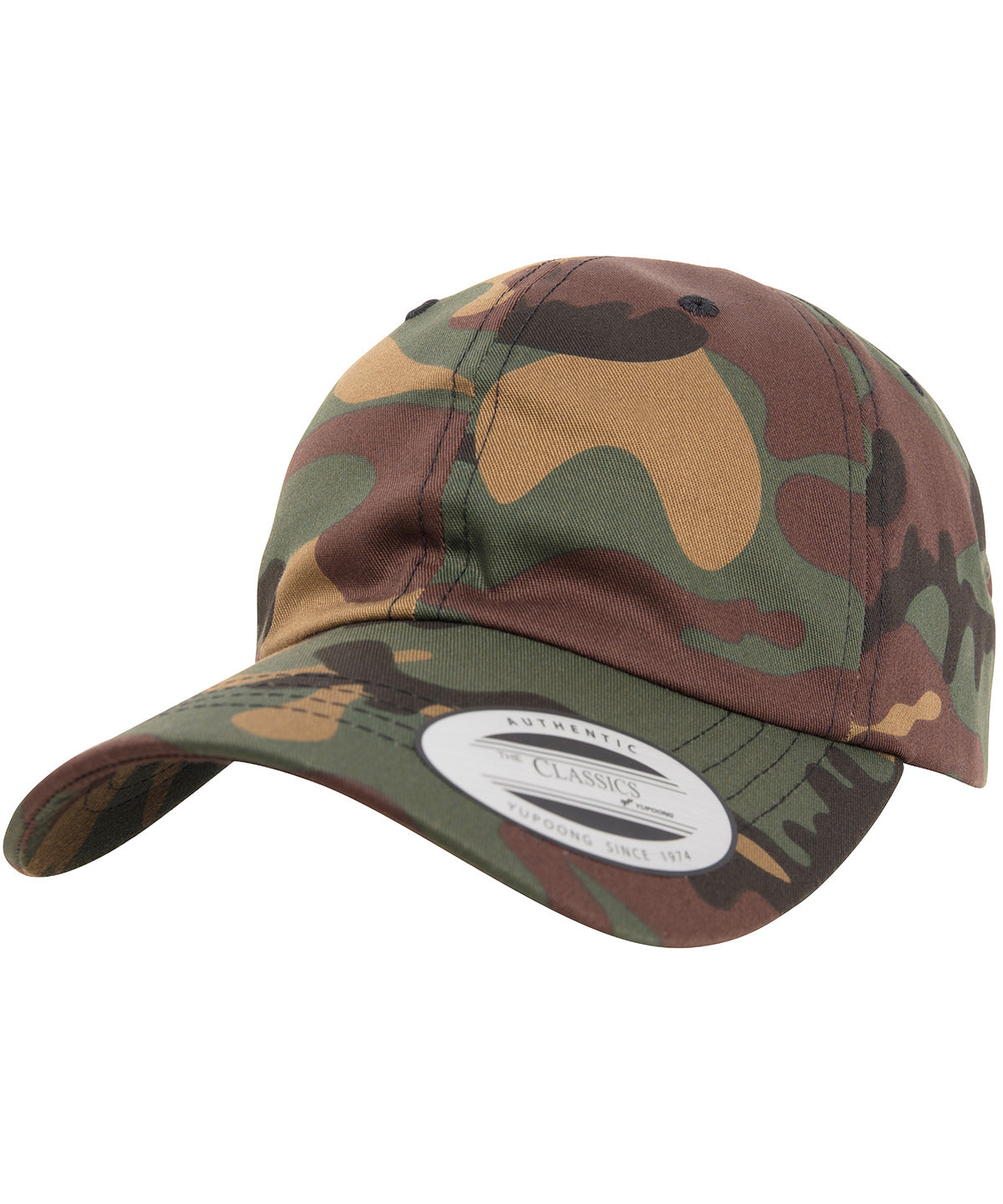 Dad hat baseball strap back (6245CM) - Green Camo