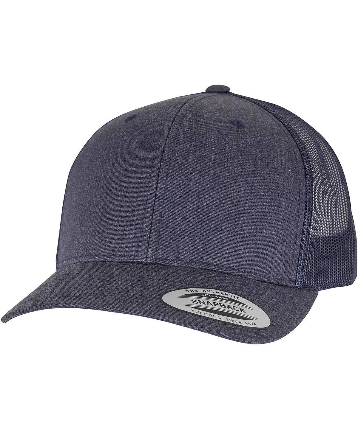 Retro trucker cap (6606) - Heather Navy