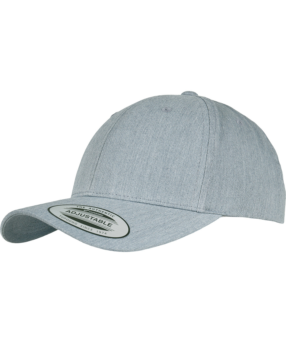 Curved classic snapback (7706)(7706) - Heather Grey