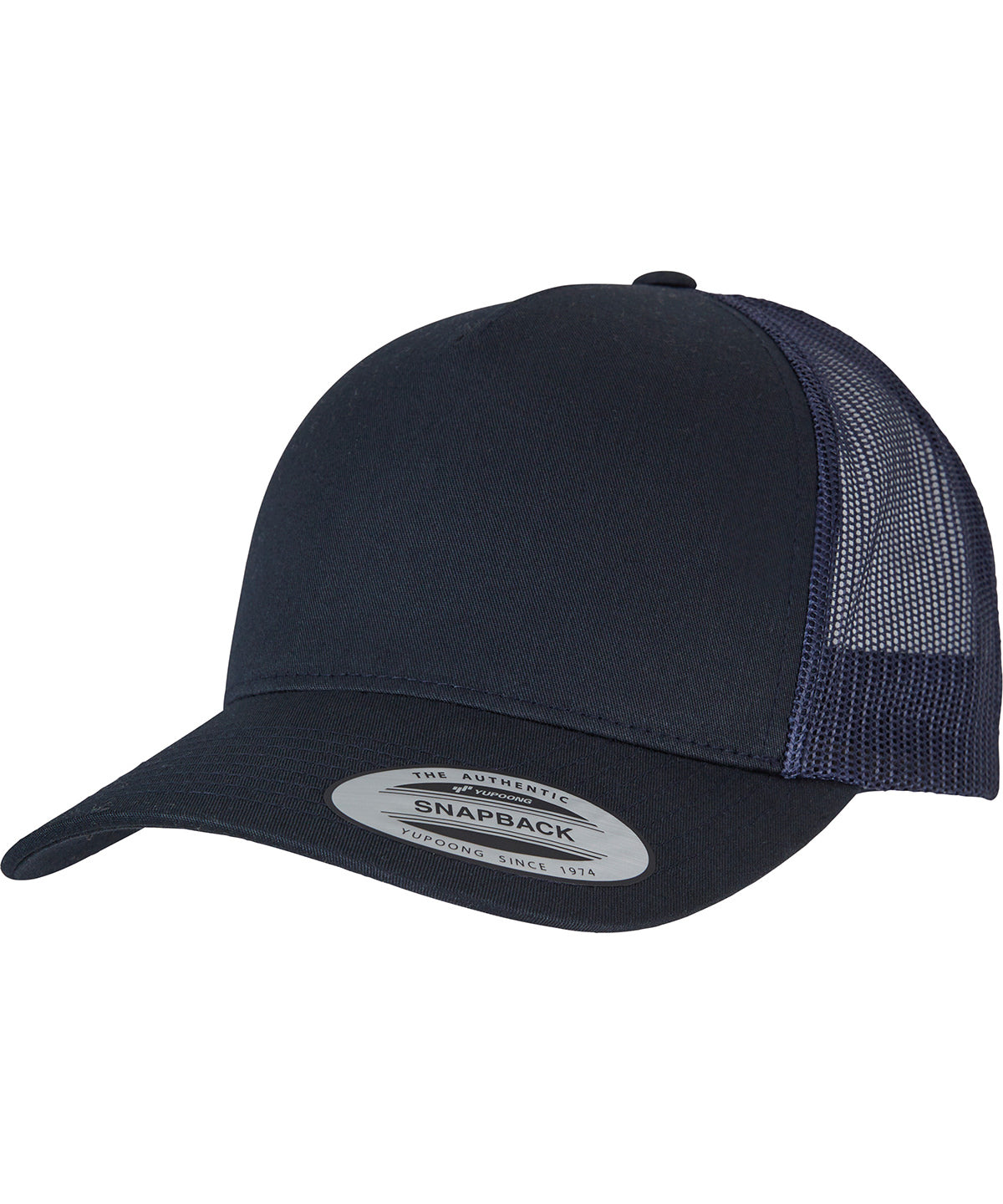 5-Panel retro trucker cap (6506) - Dark Navy/Navy