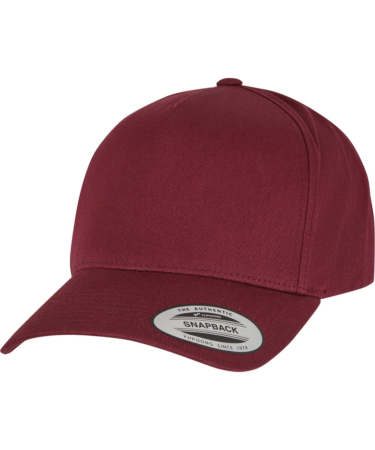 5-panel curved classic snapback (7707) - Maroon