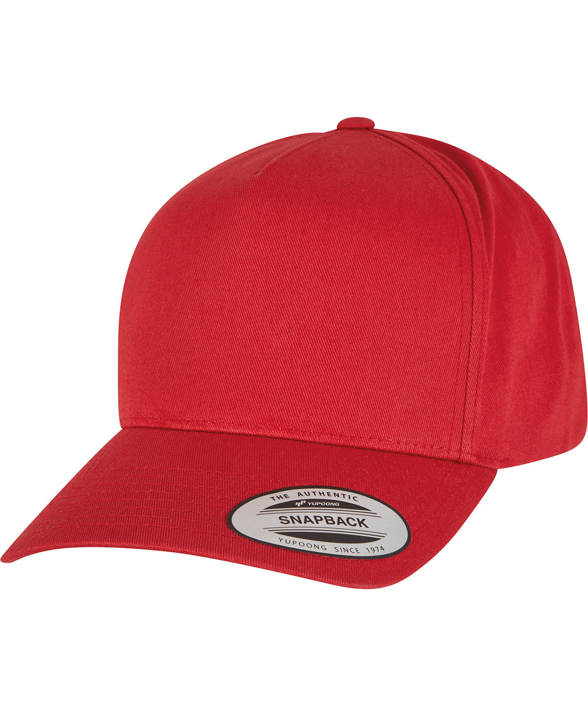 5-panel curved classic snapback (7707) - Mars Red