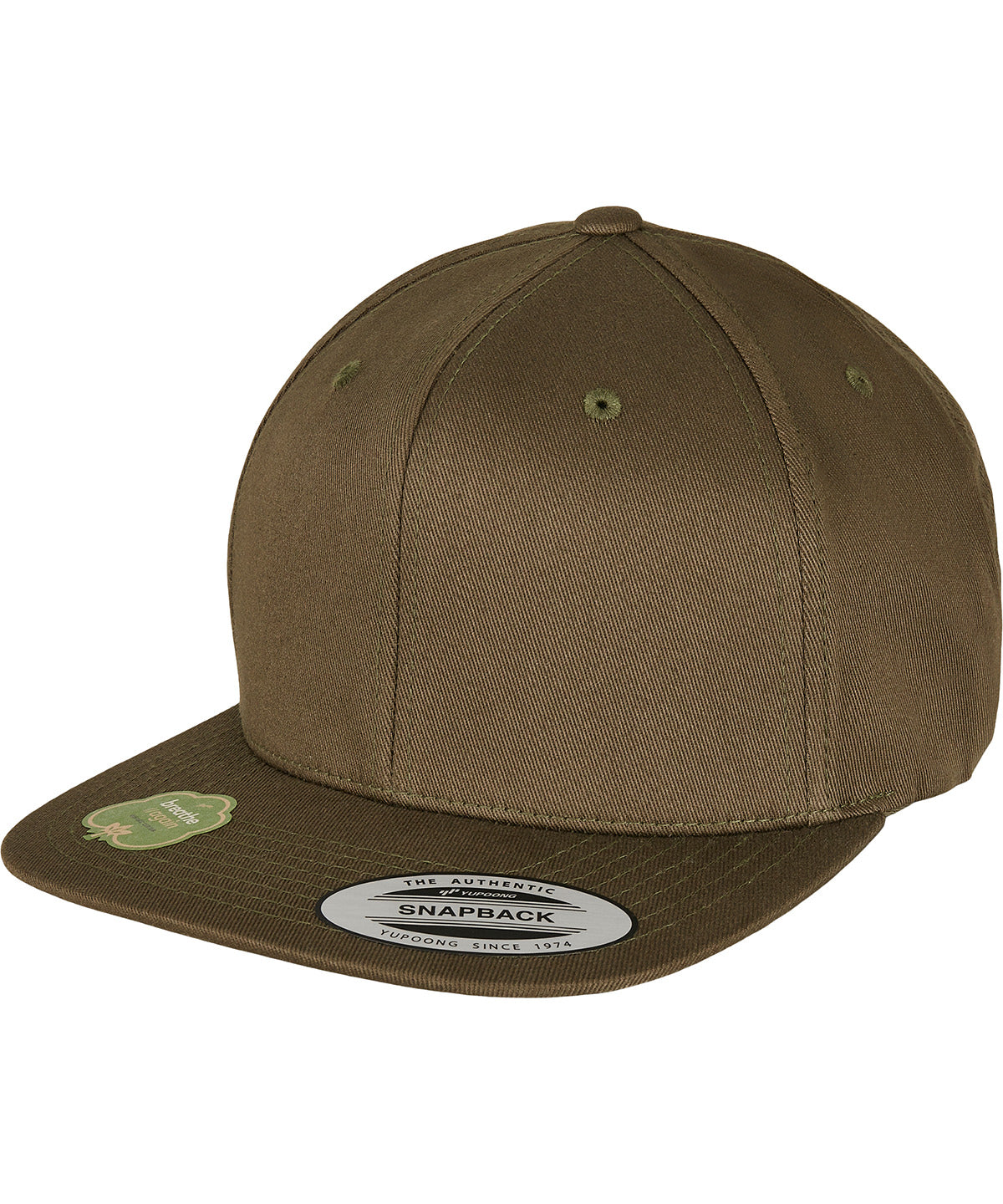 Organic cotton snapback (6089OC) - Burnt Olive