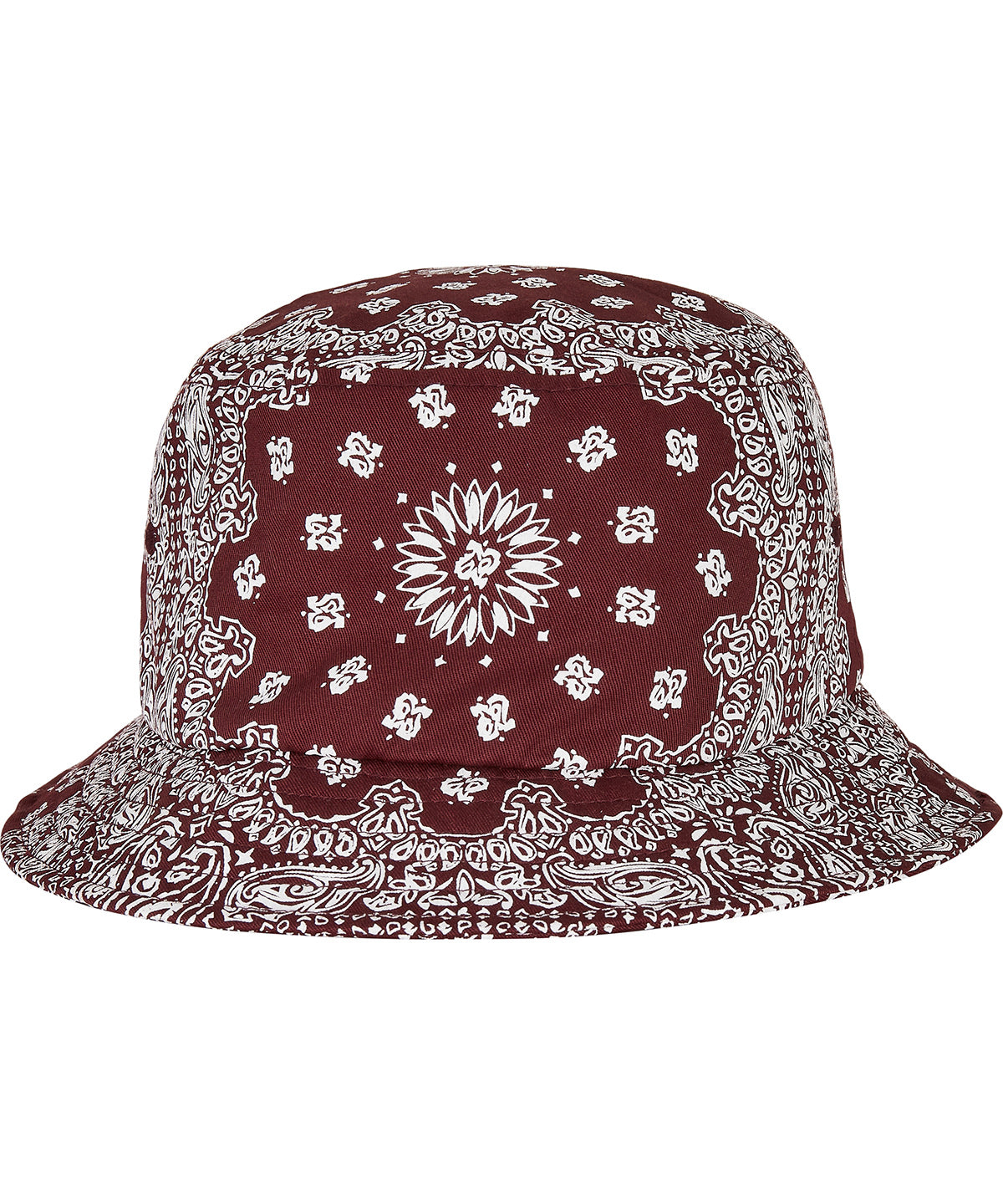 Bandana print bucket hat (5003BP) - Cherry/White