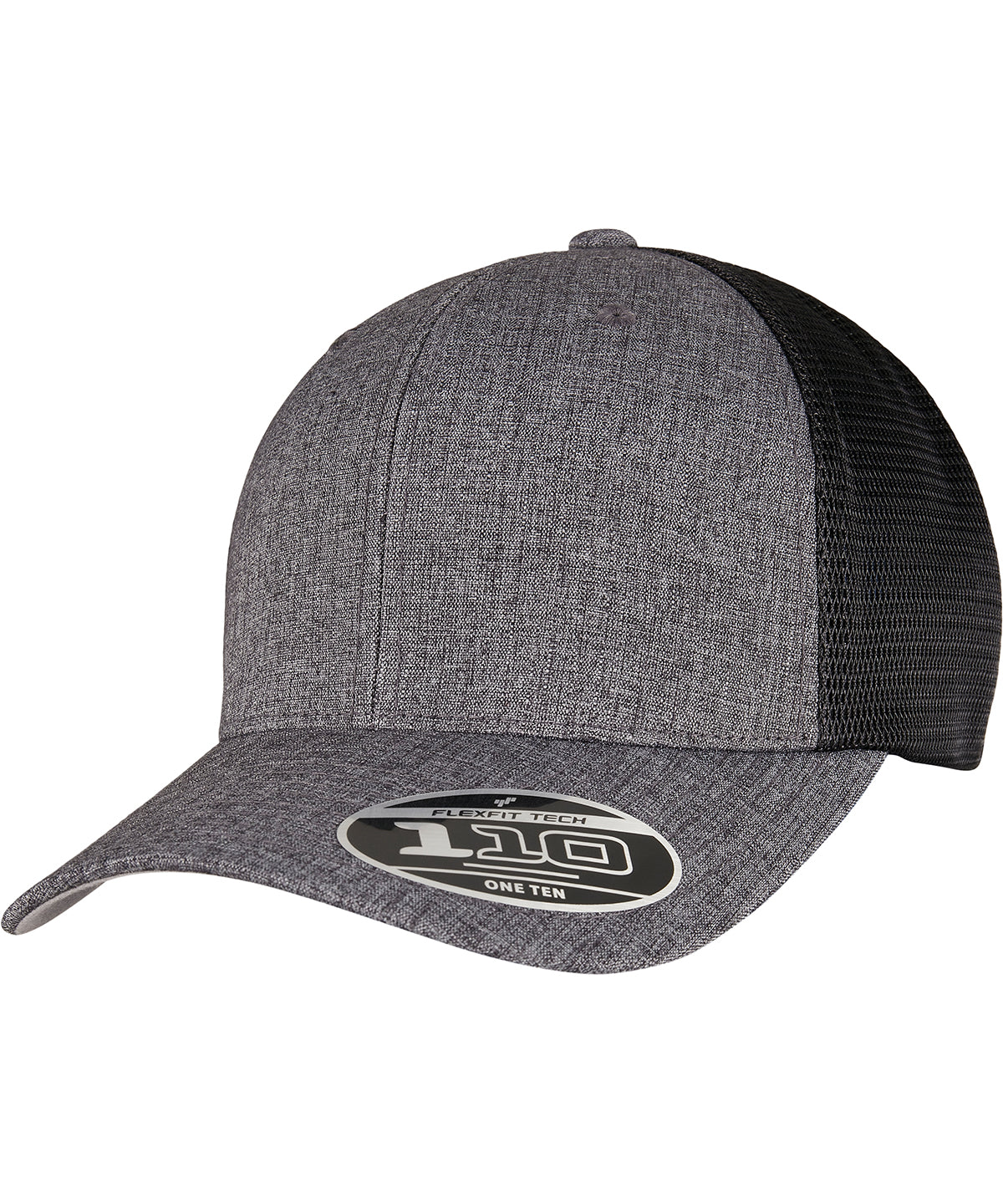 110 mesh 2-tone cap (110MT) - Melange Charcoal/Black