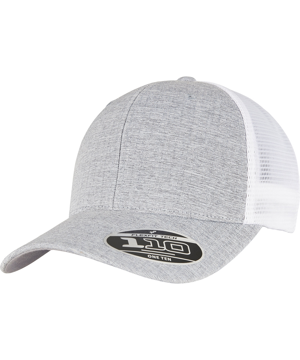 110 mesh 2-tone cap (110MT) - Melange Silver/White