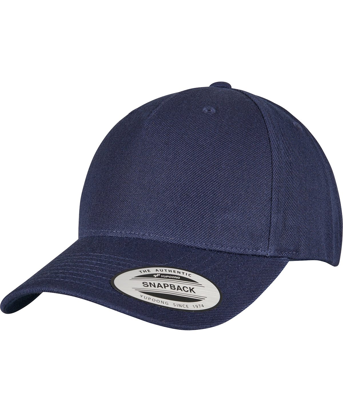 YP classics 5-panel premium curved visor snapback cap (5789M) - Navy