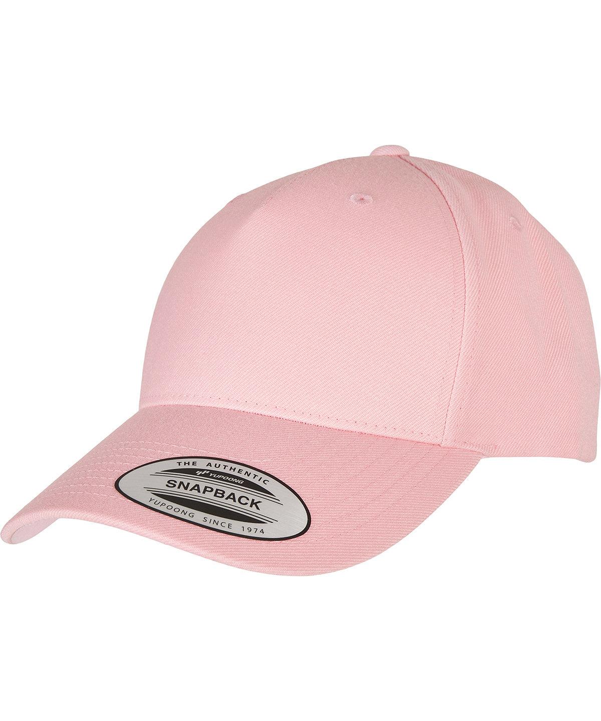 YP classics 5-panel premium curved visor snapback cap (5789M) - Prism Pink