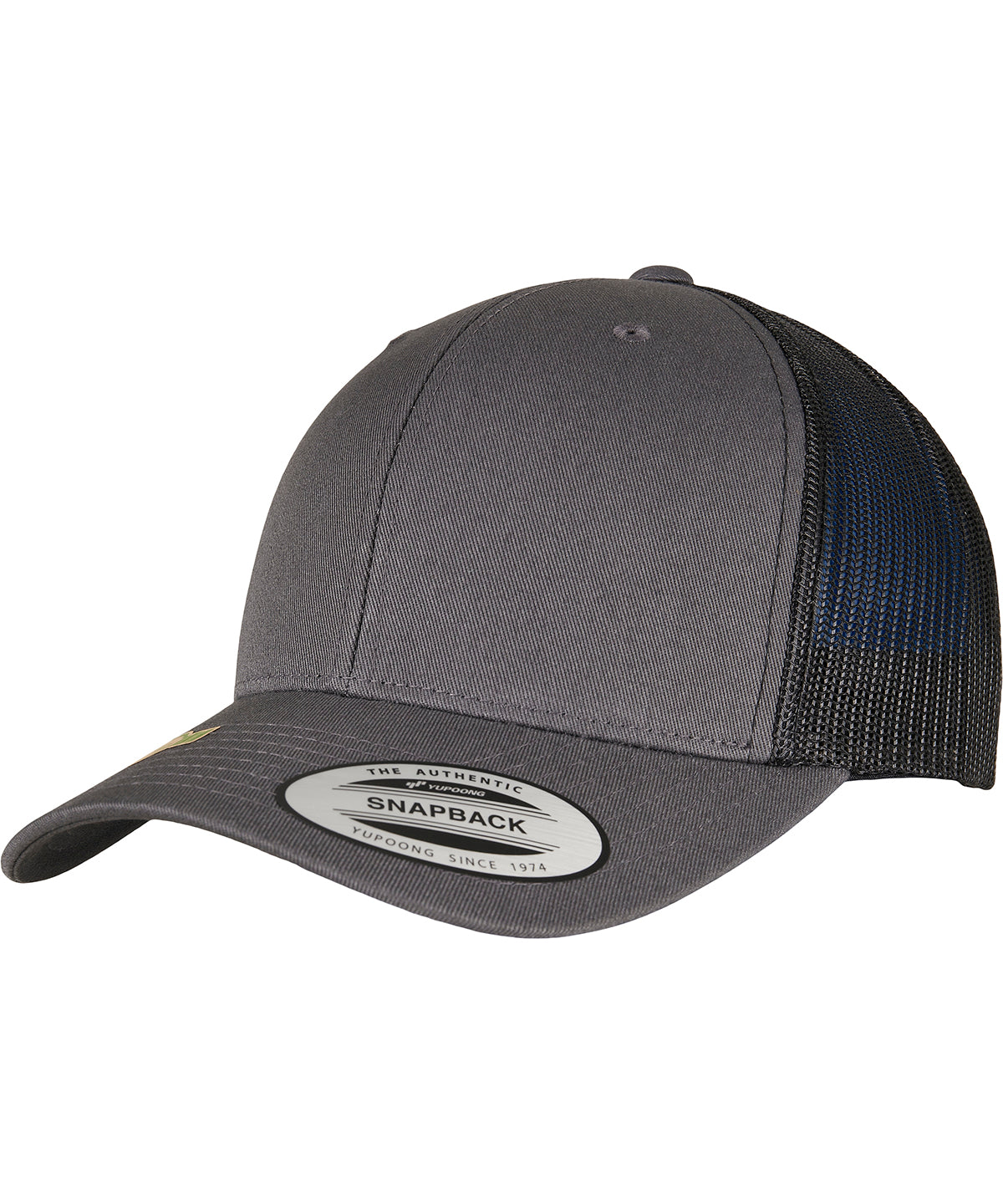 YP classics recycled retro trucker cap 2-tone (6606RT) - Charcoal/Black