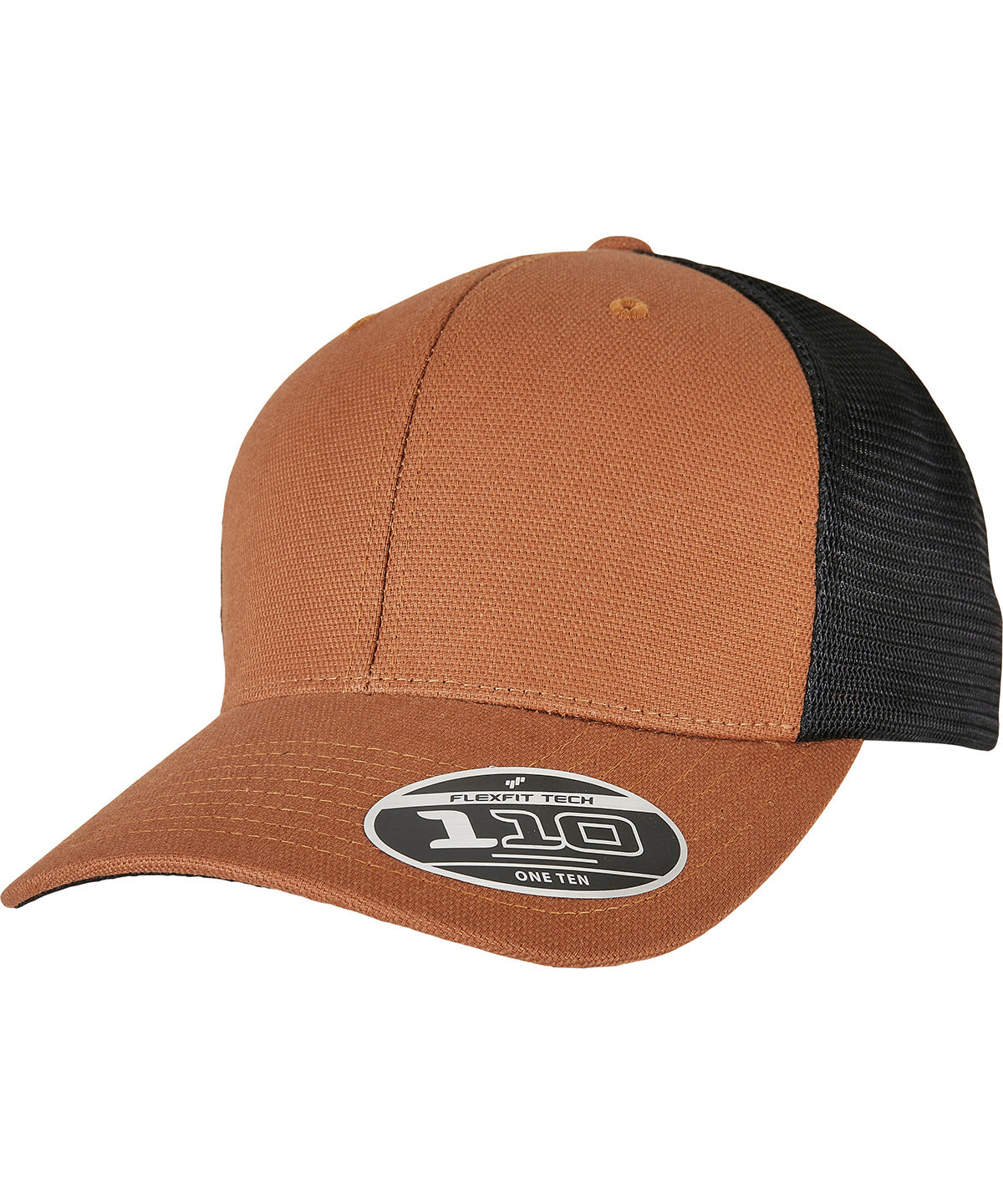 110 Structured canvas trucker (110ST) - Toffee/Black