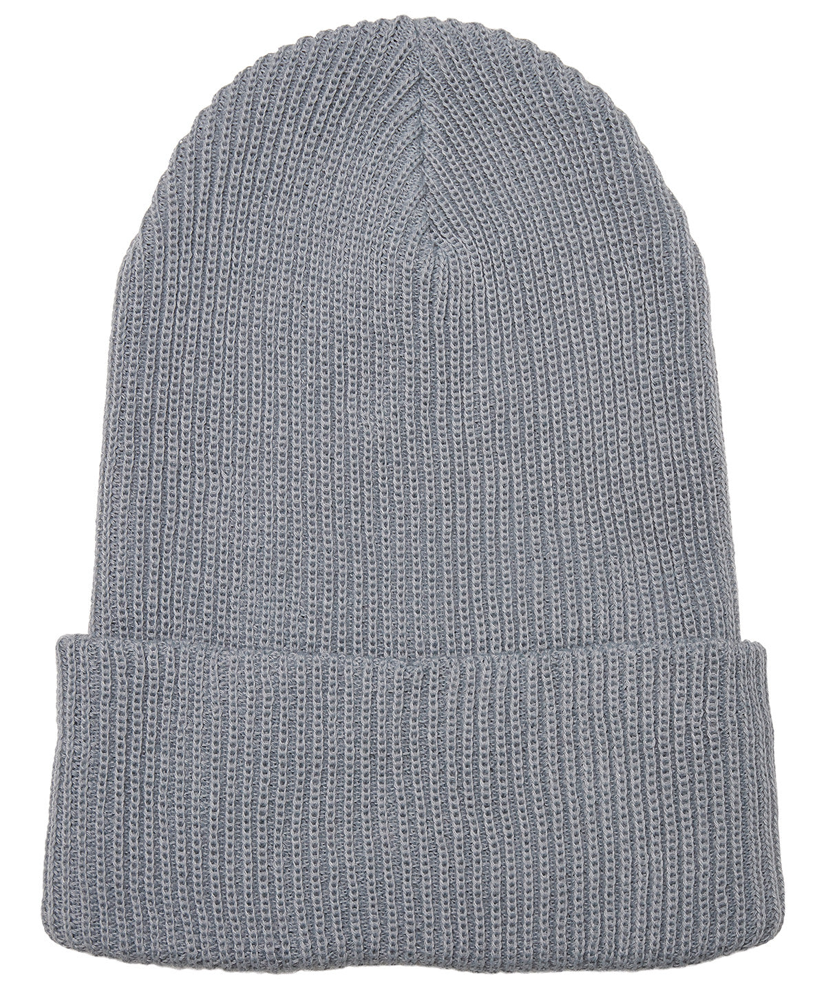 Recycled yarn ribbed knit beanie (1504RY) - Grey