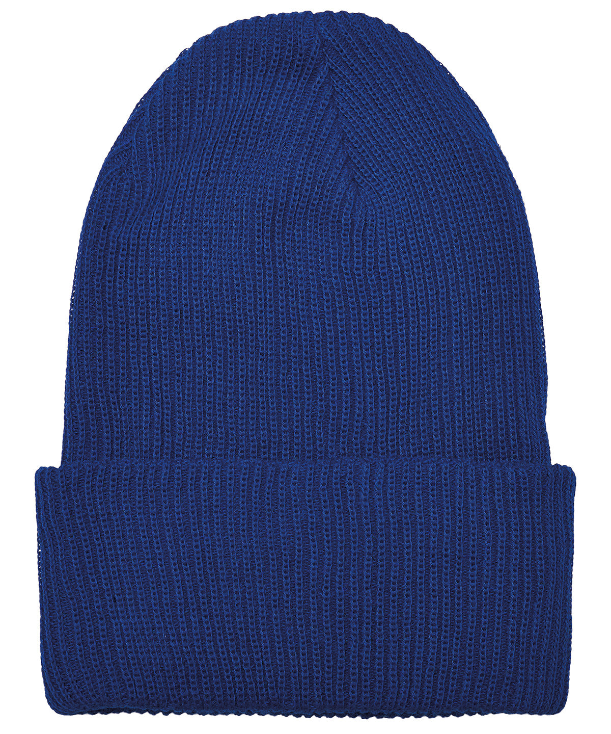 Recycled yarn ribbed knit beanie (1504RY) - Royal Blue