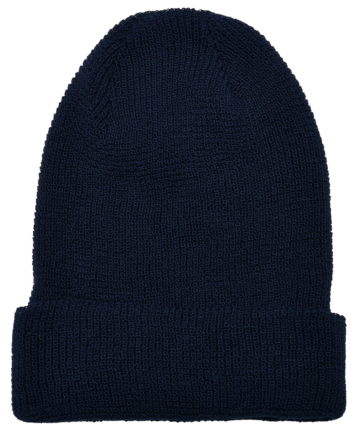 Recycled yarn waffle knit beanie (1505RY) - Navy
