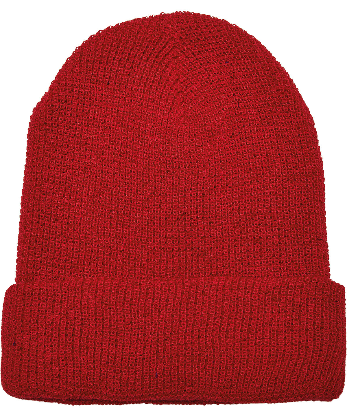 Recycled yarn waffle knit beanie (1505RY) - Red