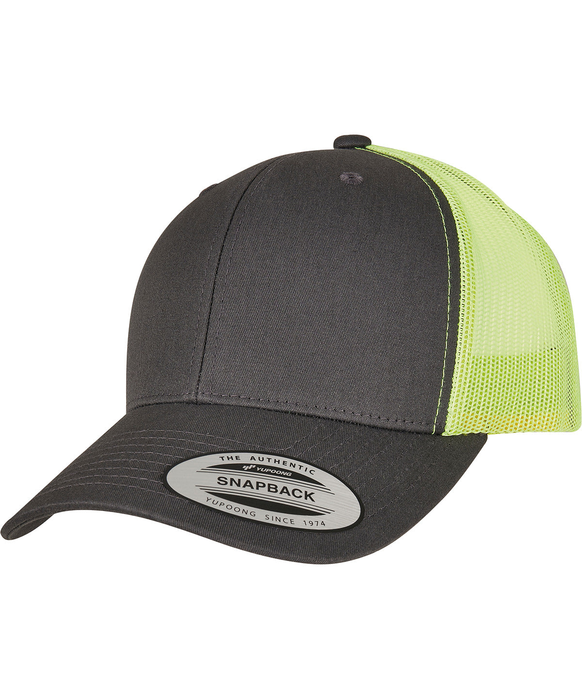 Retro trucker 2-tone (6606T) - Charcoal/Neon Green