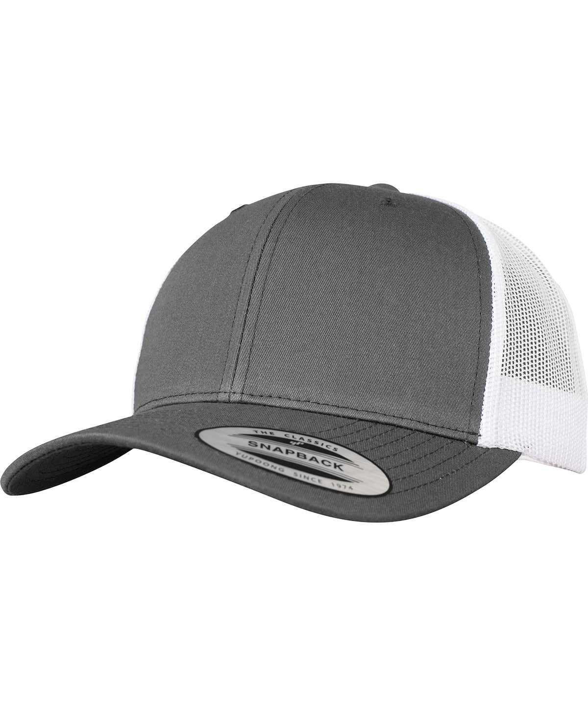 Retro trucker 2-tone (6606T) - Dark Grey/White