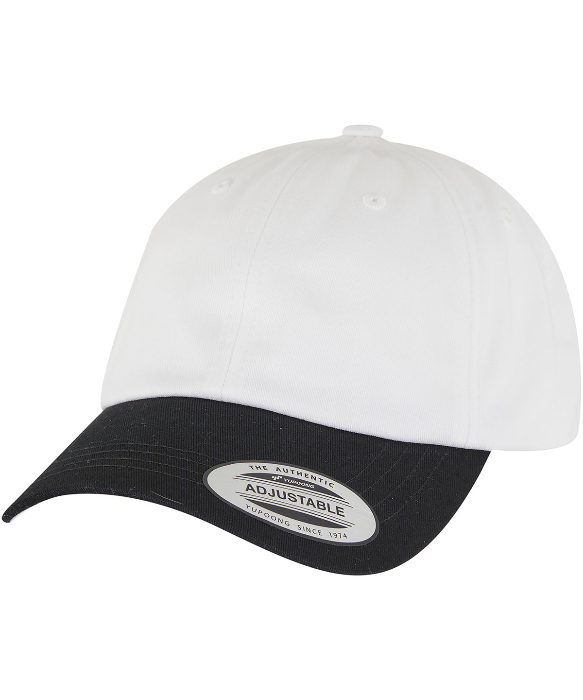 Low-profile cotton twill two-toned (6245CMT) - White/Black
