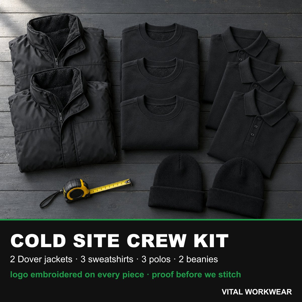 Cold site crew kit from Vital Workwear